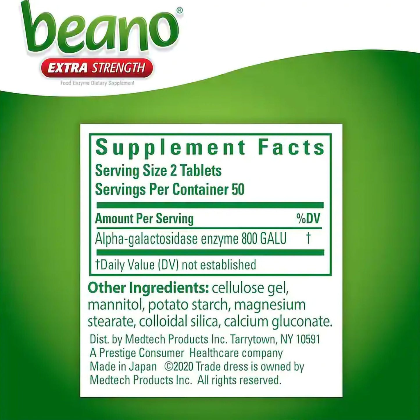 Beano® Extra Strength Food Enzyme Tablets