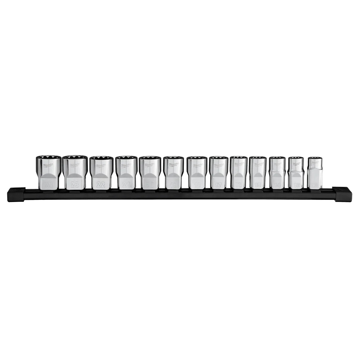 Milwaukee 13pc 1/2” Drive 12-Point Metric Socket Set 48-22-9522 | Chrome Vanadium Steel