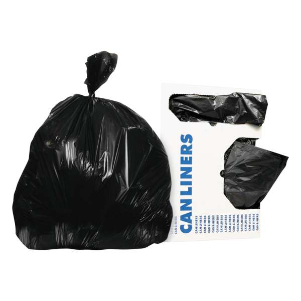 Heritage 16 gallon black heavy duty can liners, 24 x 32 in