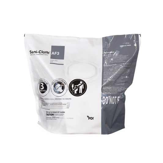 Sani-Cloth AF3 Surface Disinfectant Cleaner Premoistened Germicidal Manual Pull Wipe Bag Unscented