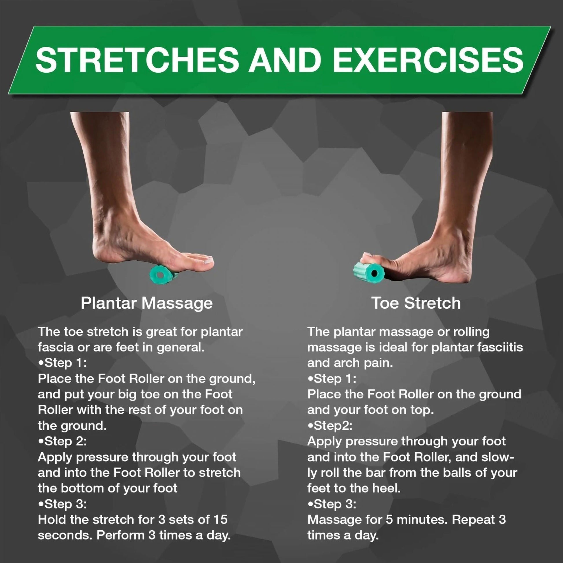 Thera-Band® Foot Massager, Green, 1-1/2 Inch Diameter, 5-Inch-Long