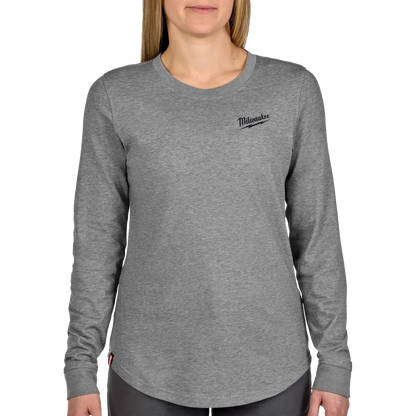 Milwaukee Women's FREEFLEX Hybrid Tee - Long Sleeve Gray L F552G