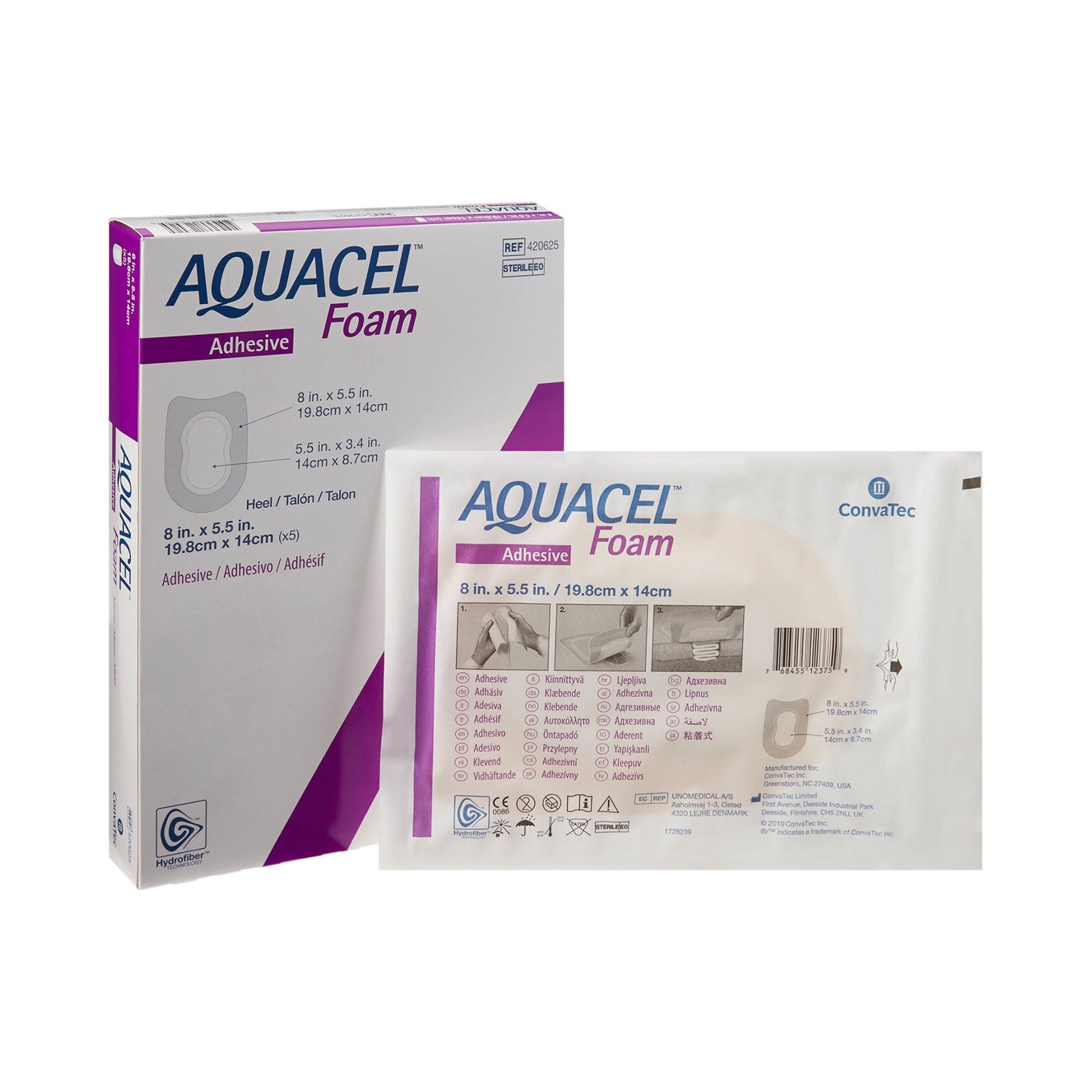 Aquacel® Silicone Adhesive with Border Silicone Foam Dressing, 5½ x