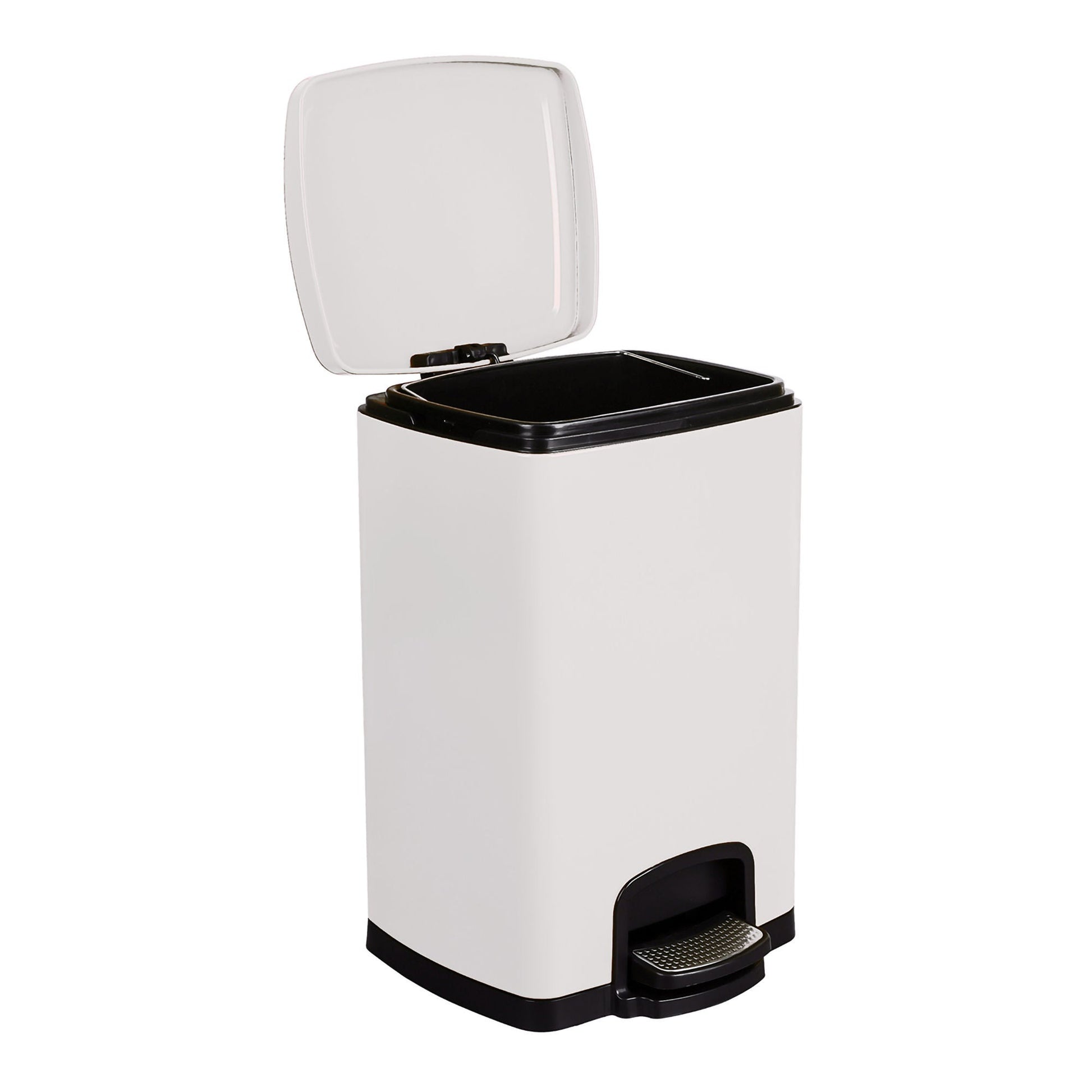 McKesson White Square Step-On Trash Can