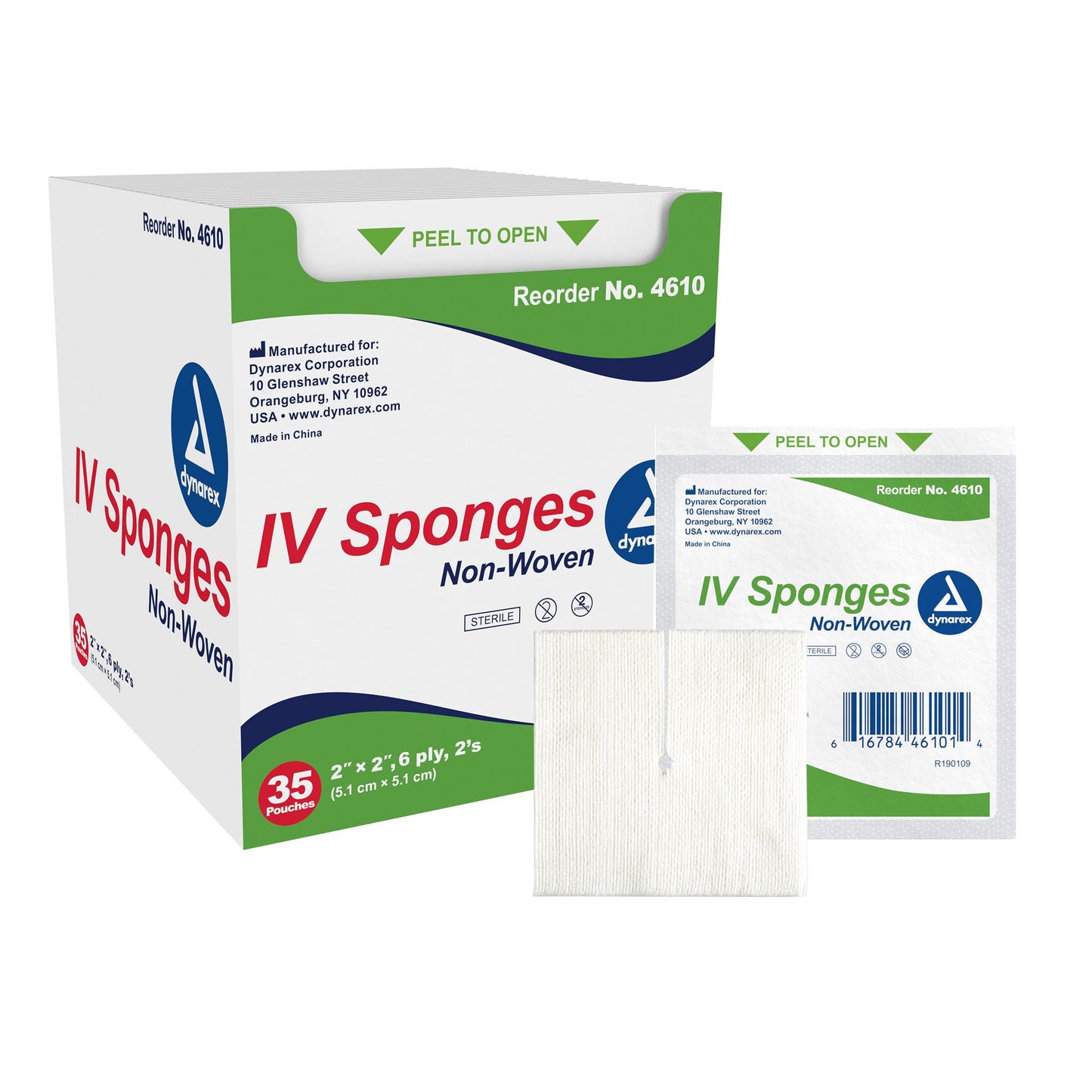 dynarex® I.V. Sponge, 6-Ply