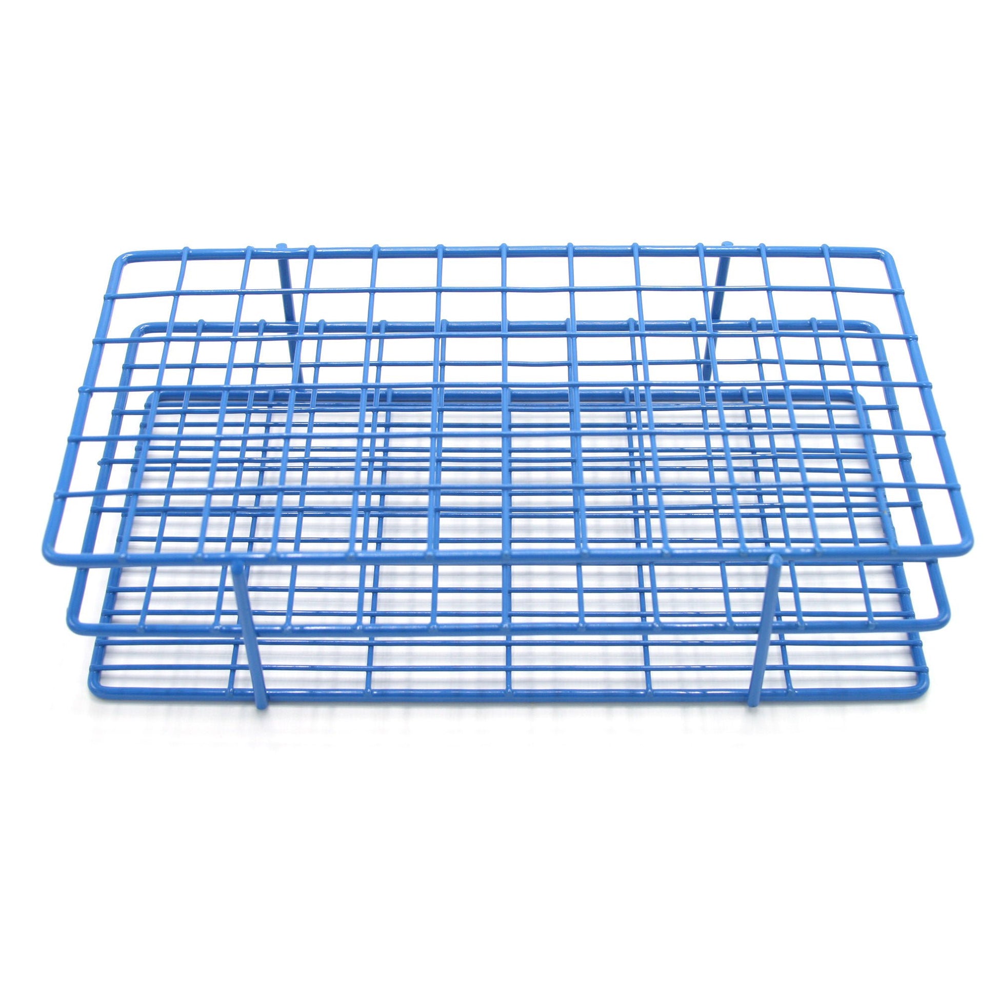 Wire Rack Test Tube Rack 72 Place 13 to 16 mm Tube Size Blue 2-1/2 X 5 X 9-1/3 Inch