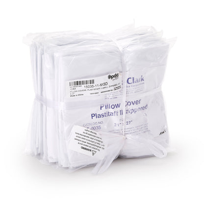 Mark-Clark® White 4 mil Plastistaff Pillow Cover With Zip