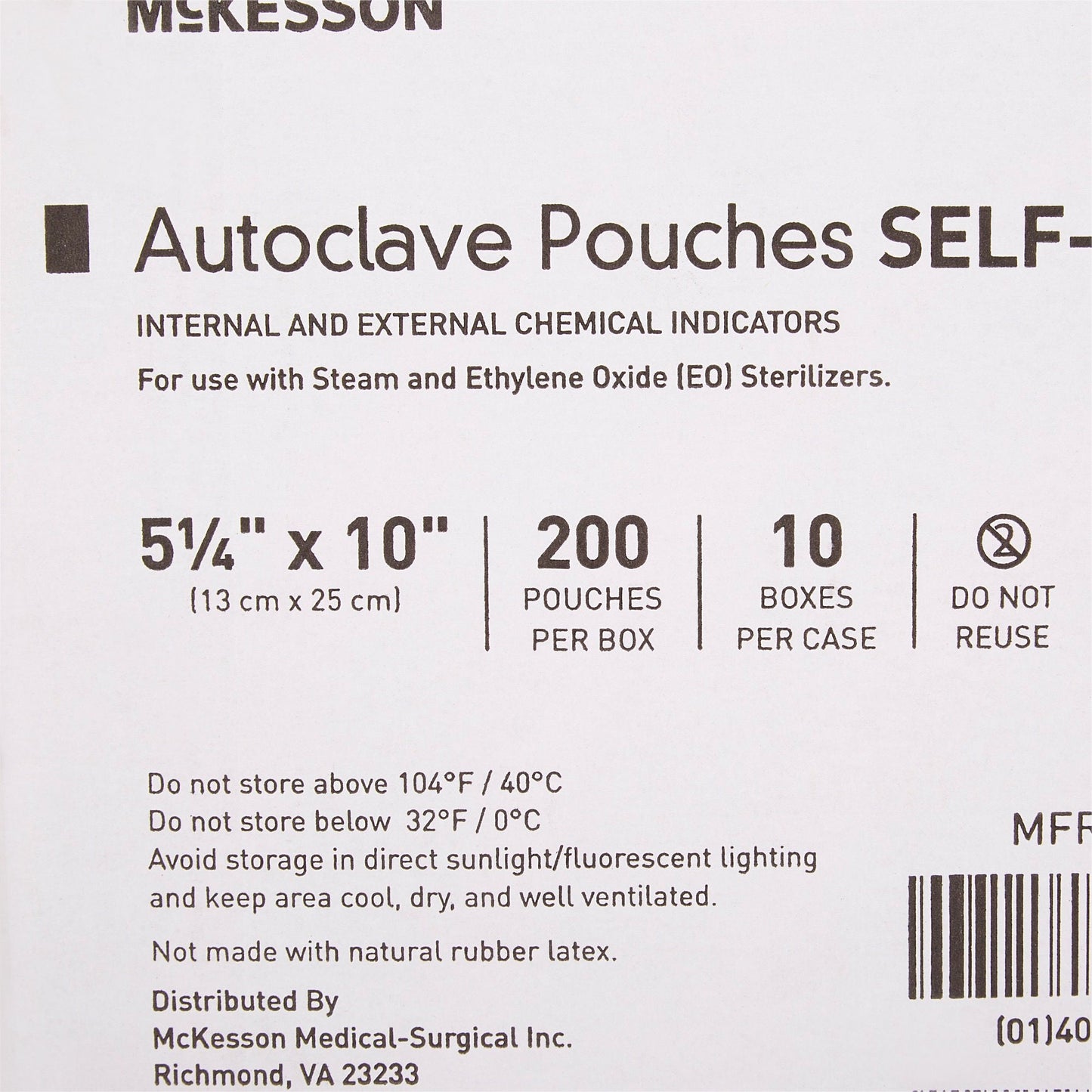 McKesson Sterilization Pouch, 5¼ x 10 Inch