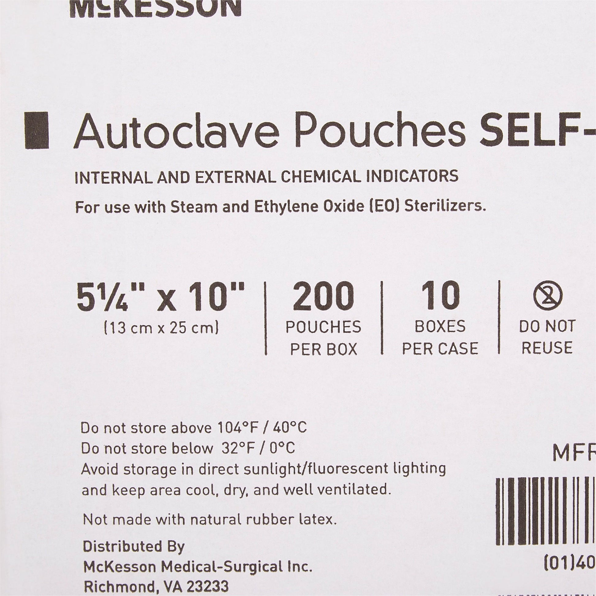 McKesson Sterilization Pouch, 5¼ x 10 Inch