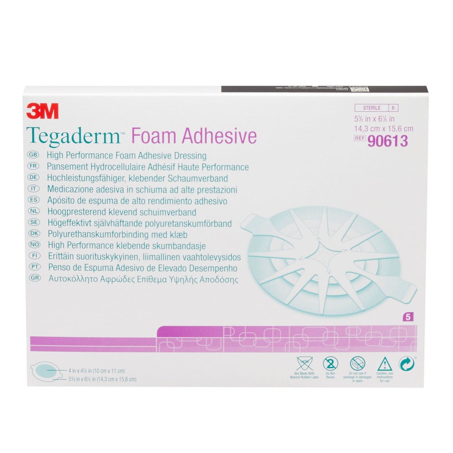 3M™ Tegaderm™ High Performance Adhesive w/ Border Foam Dressing