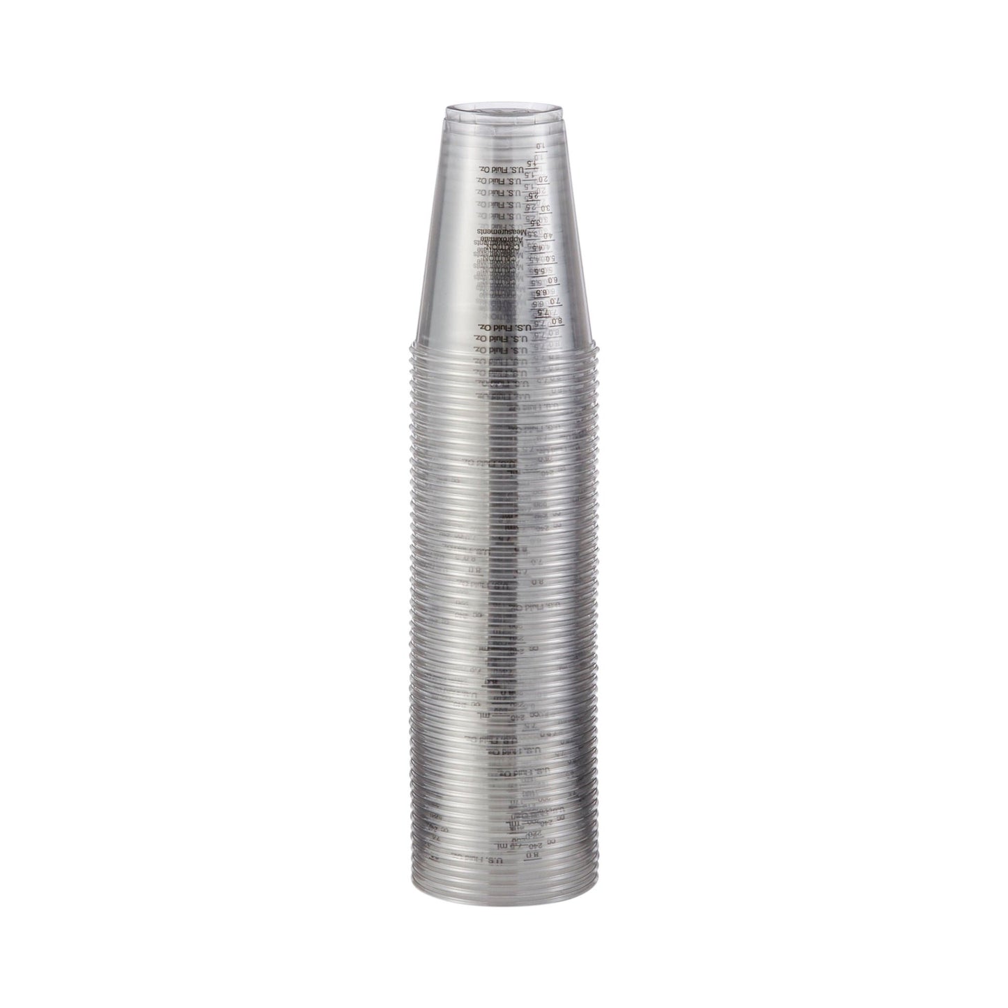 Solo Graduated Drinking Cup, Ultra Clear, Clear Plastic, Disposable
