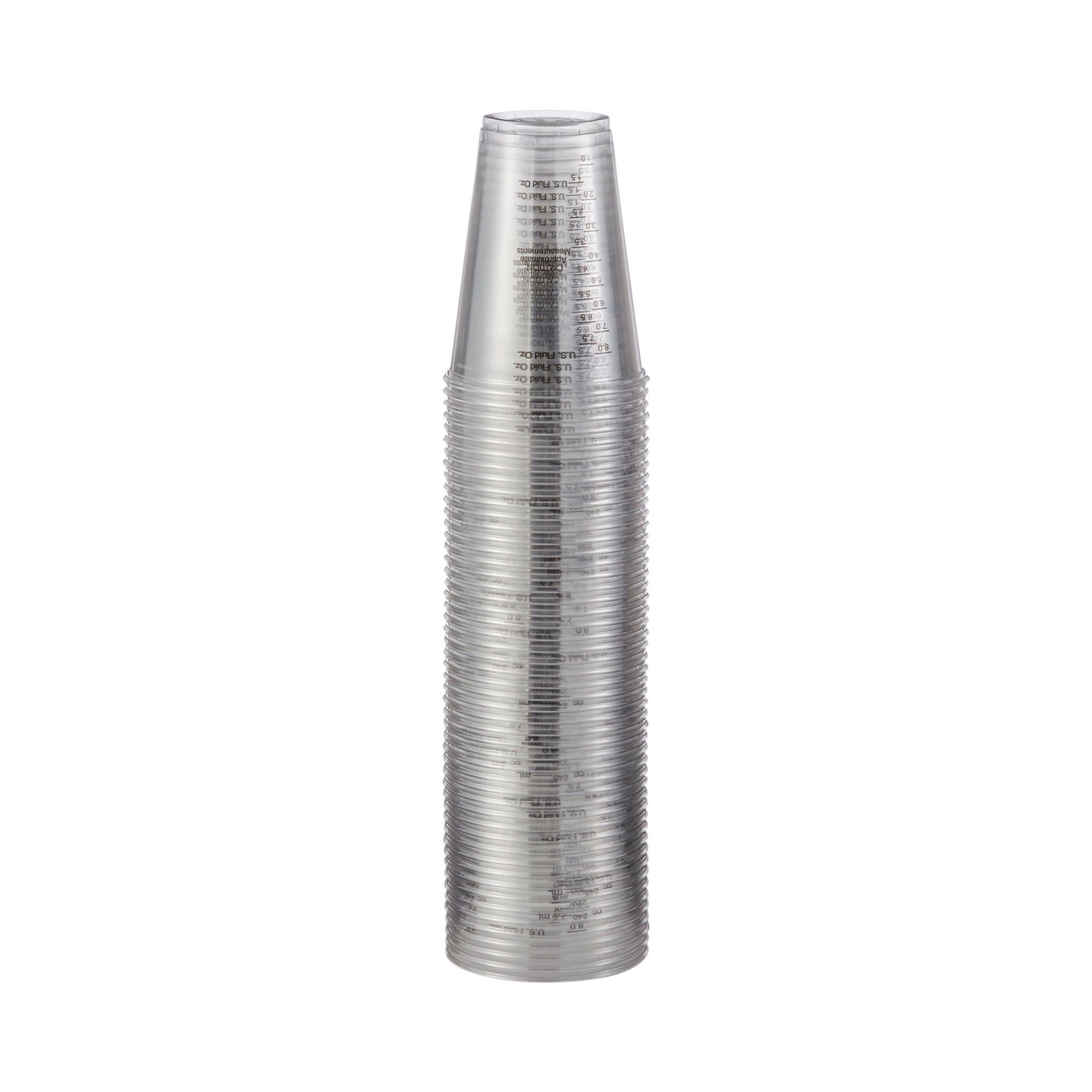 Solo Graduated Drinking Cup, Ultra Clear, Clear Plastic, Disposable