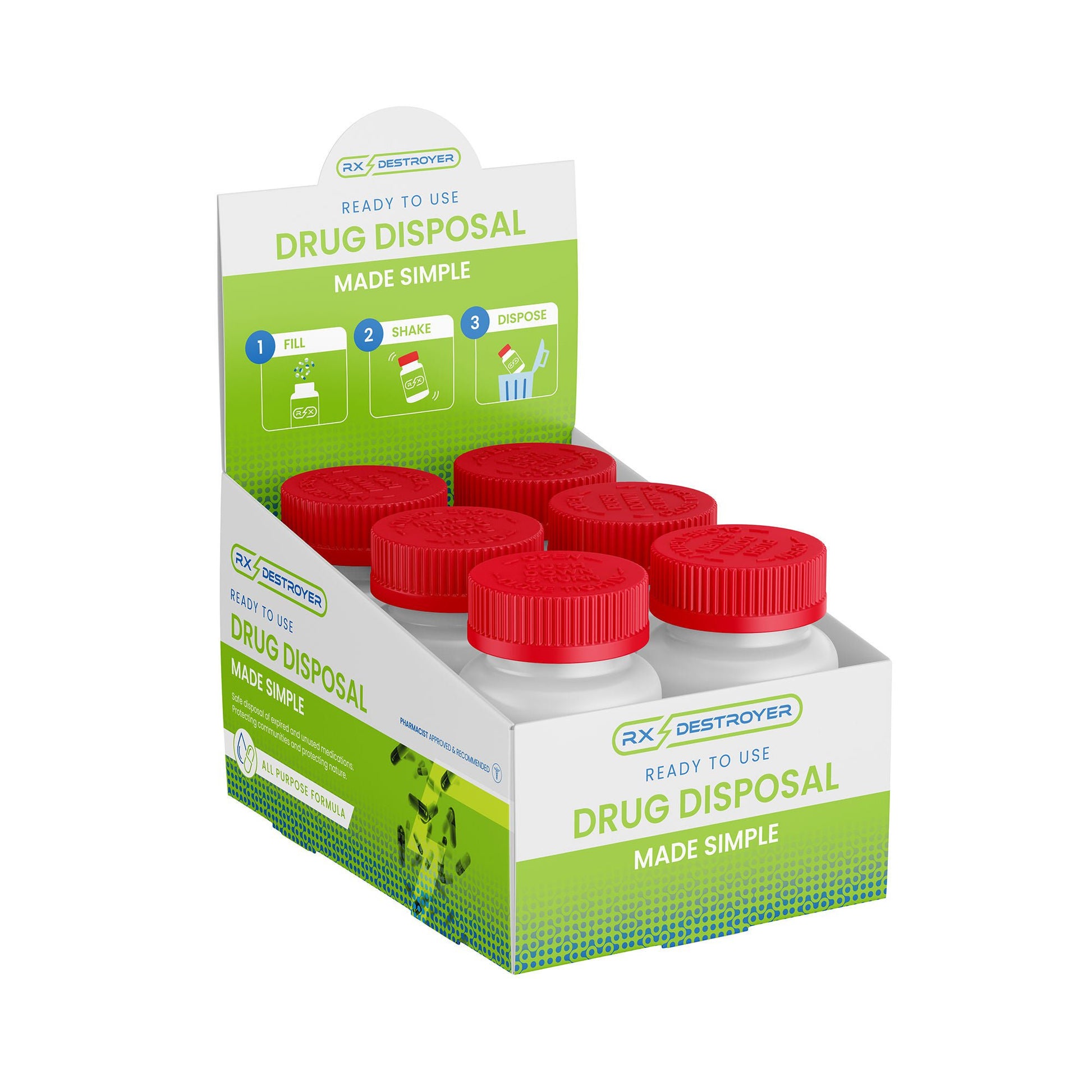 Rx Destroyer™ Drug Disposal Pouch for use with Pharmaceutical Disposal System
