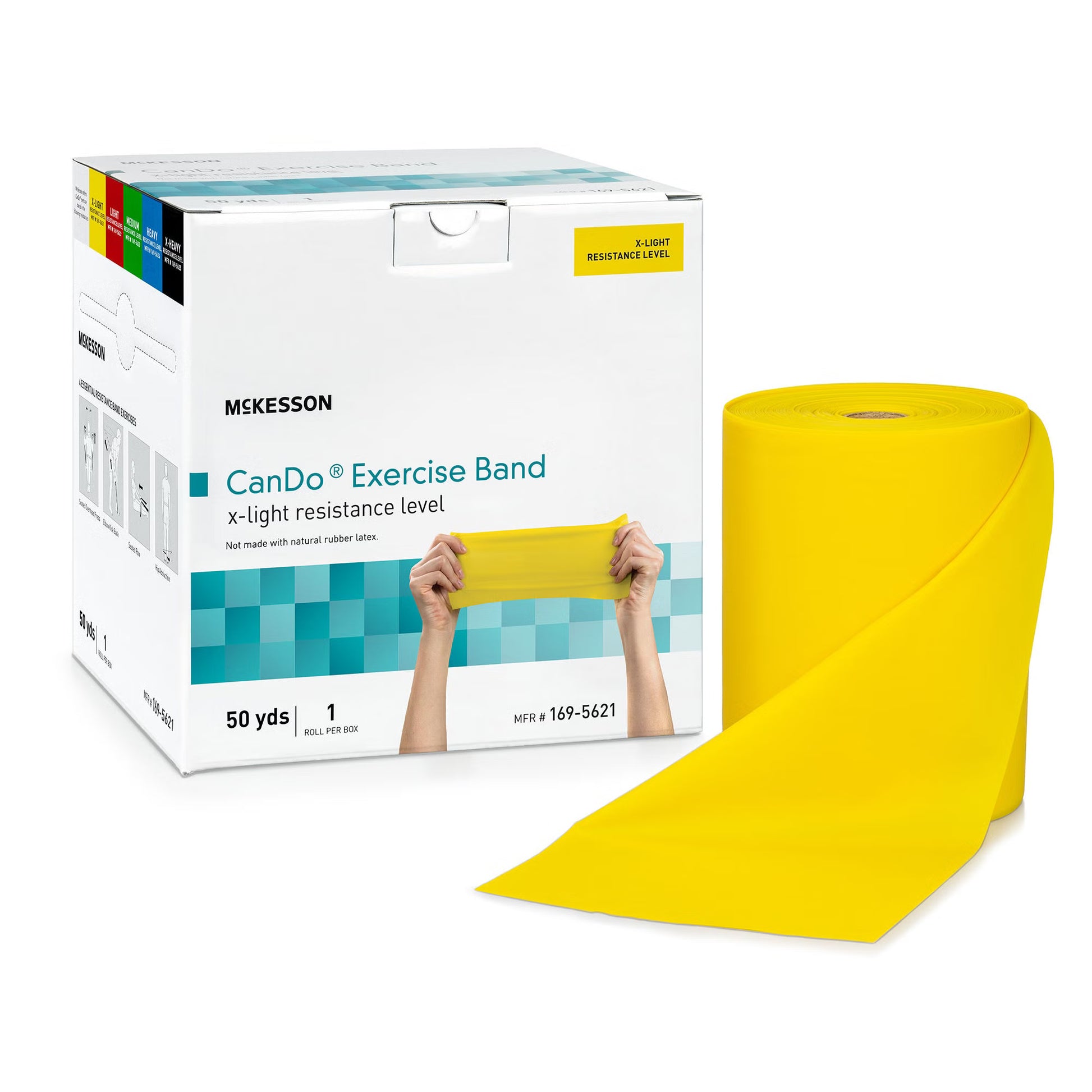 McKesson CanDo® Exercise Extra-Light Resistance Band, Yellow