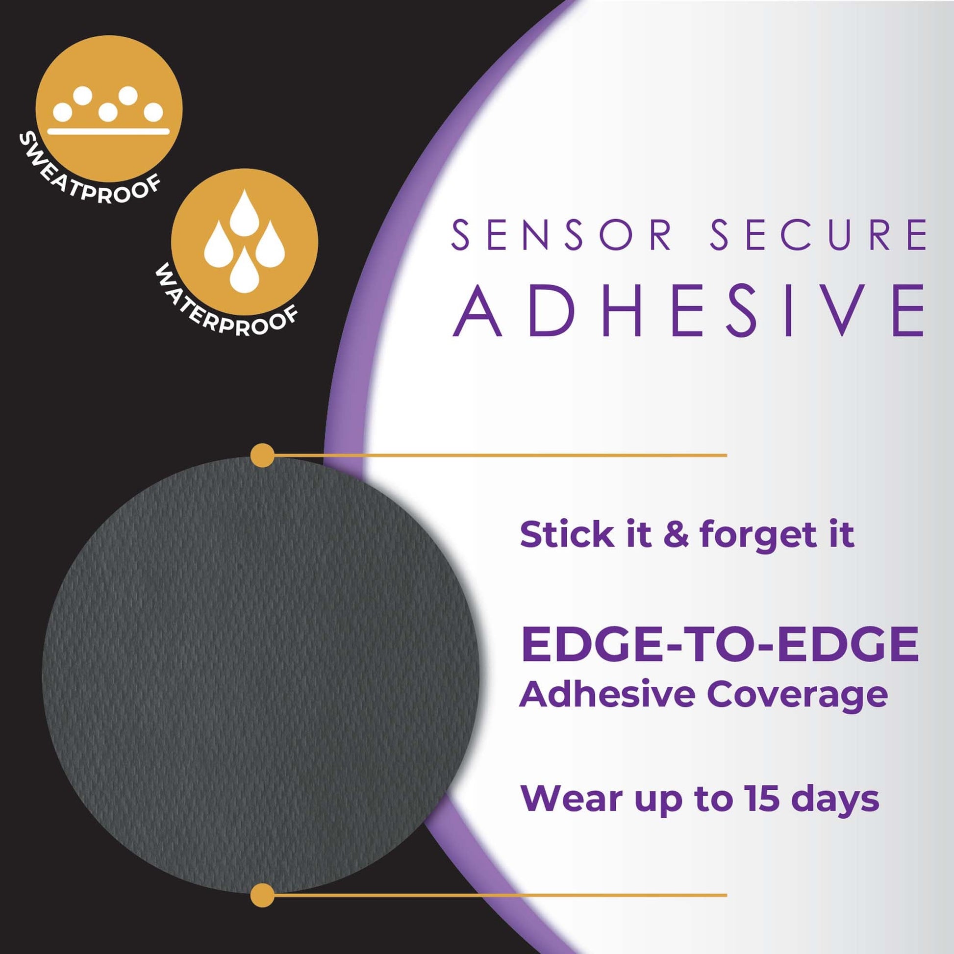 CoverGuard Sensor Overpatch Black For Dexcom G7 Sensor
