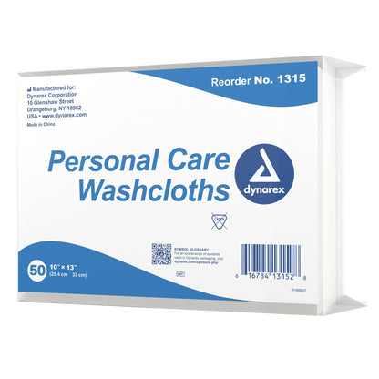 dynarex® Personal Care Washcloth, Disposable