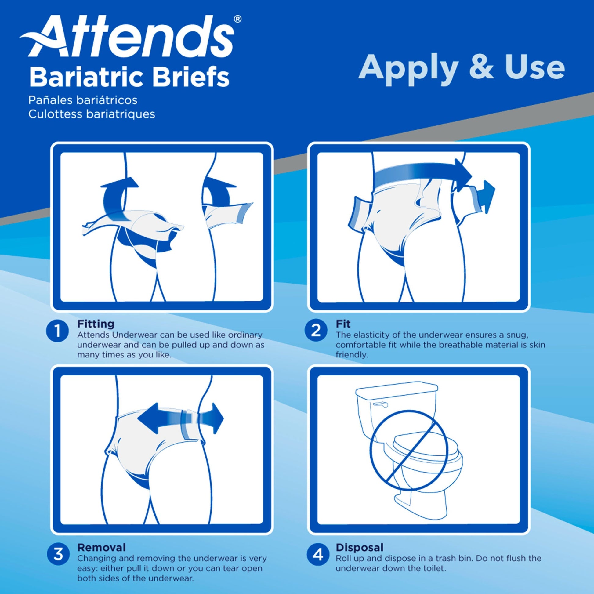 Attends® Bariatric Briefs