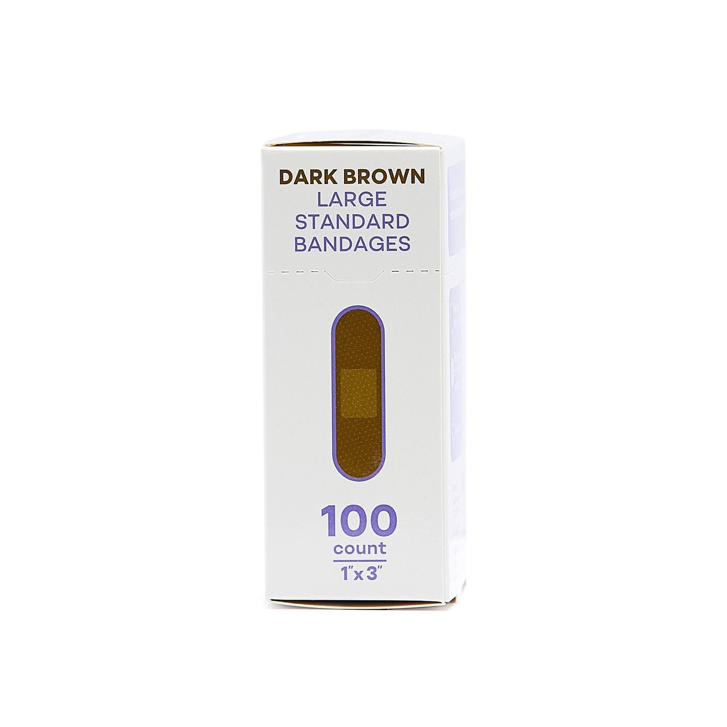 Tru-Colour Skin Tone Shade Fabric Bandage Adhesive Strip, Dark Brown
