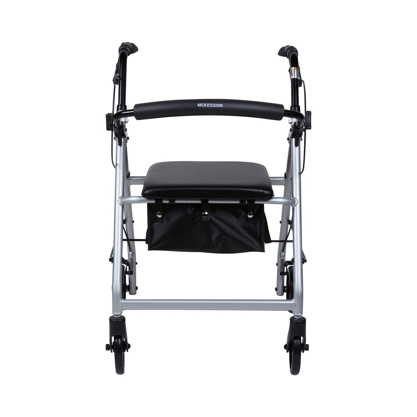 McKesson Folding Aluminum Four-Wheel Rollator, Silver