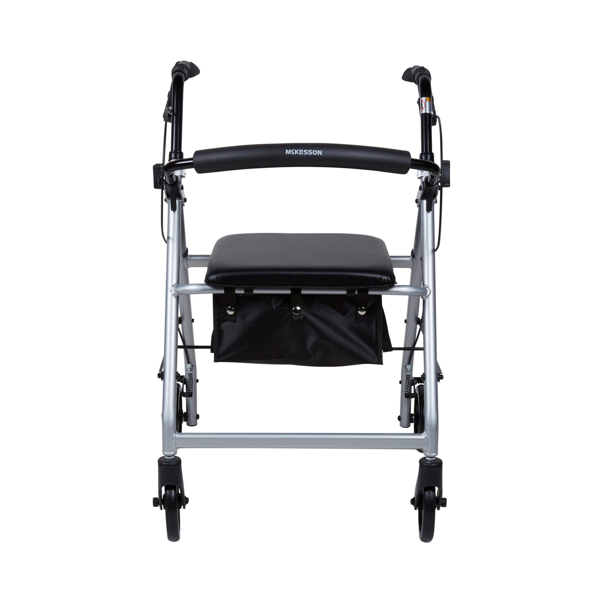 McKesson Folding Aluminum Four-Wheel Rollator, Silver