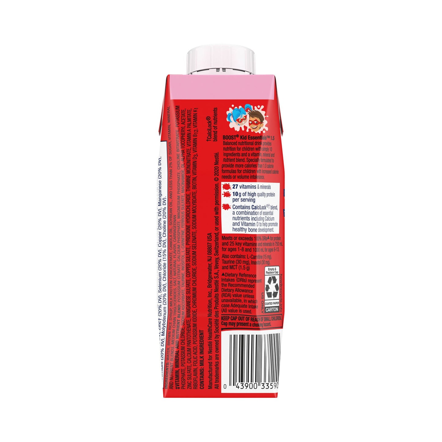 Boost® Kid Essentials™ 1.5 Balanced Nutritional Drink, Strawberry, Carton