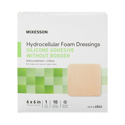 McKesson Silicone Gel Adhesive without Border Silicone Foam Dressing