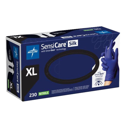 SensiCare® Silk Nitrile Exam Gloves, Dark Blue - view 5