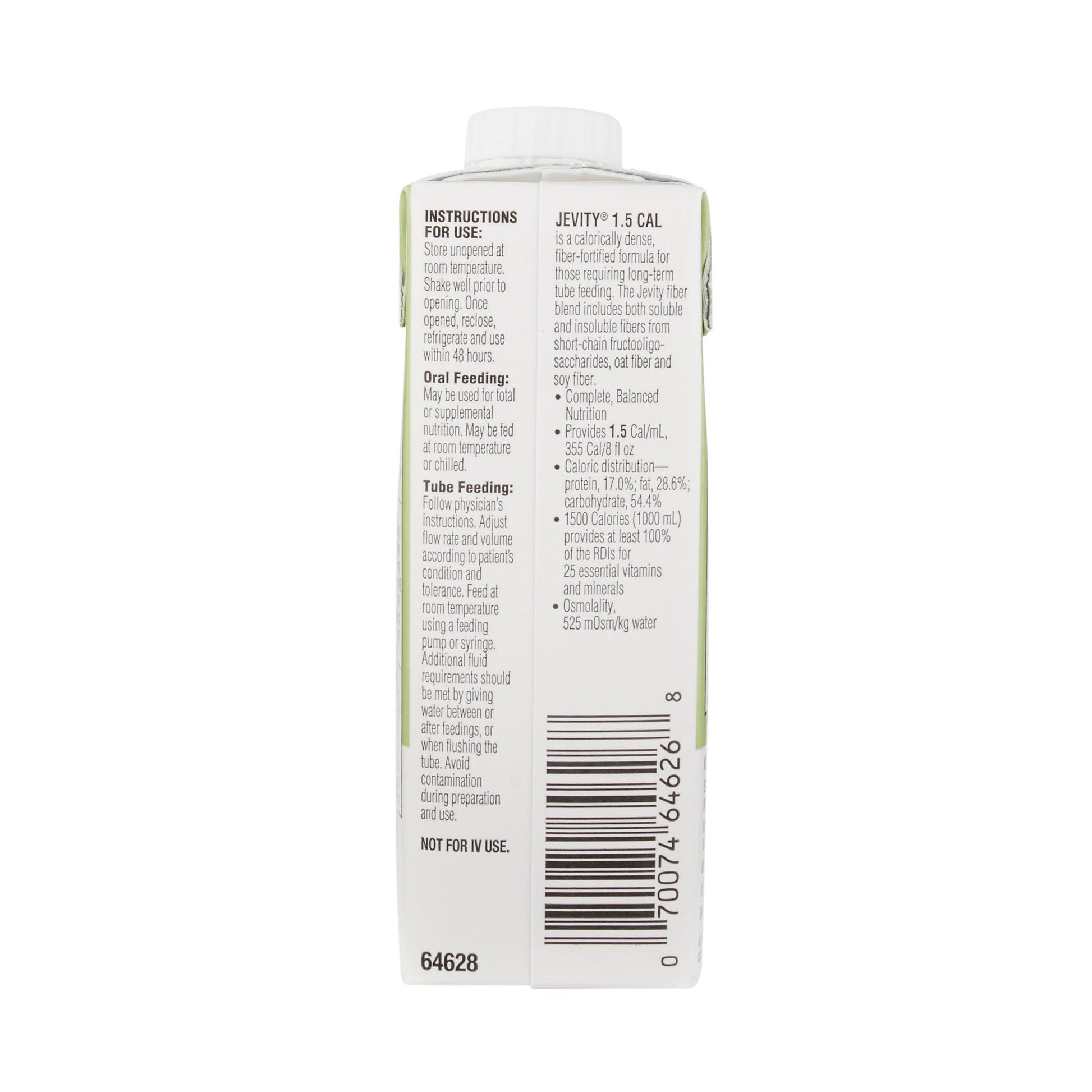 Jevity® 1.5 Cal Complete, Balanced Nutrition with Fiber, carton