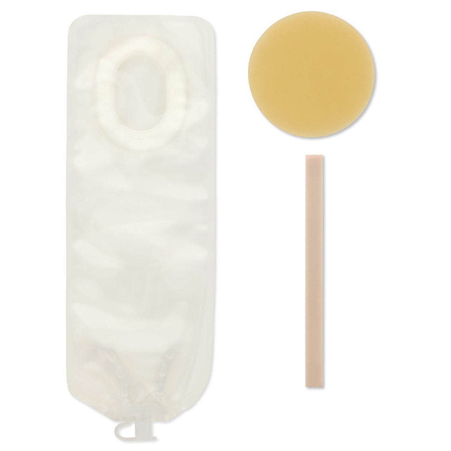 Pouchkins™ 1-Piece Transparent Colostomy Pouch, for Baseplates up to 35 x