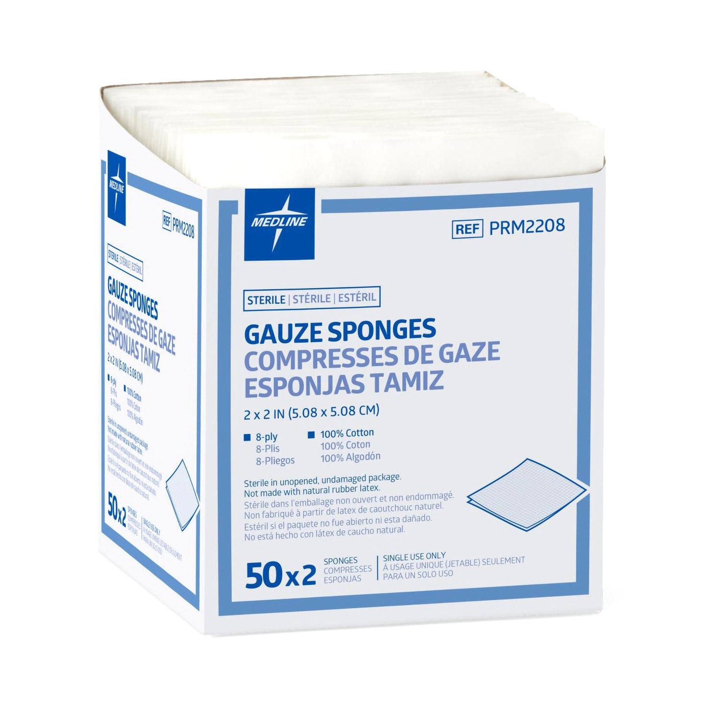 Caring® Sterile Gauze Sponge, 8-Ply