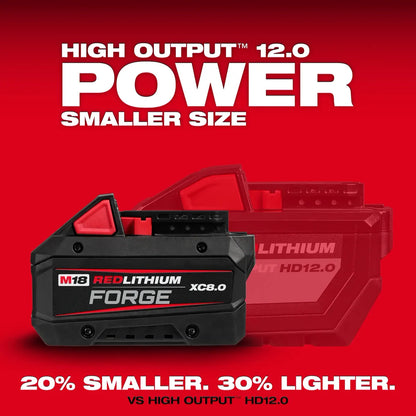 Milwaukee M18 REDLITHIUM FORGE XC8.0 Starter Kit 48-59-1881 | M18 Battery, Glass Filled Nylon