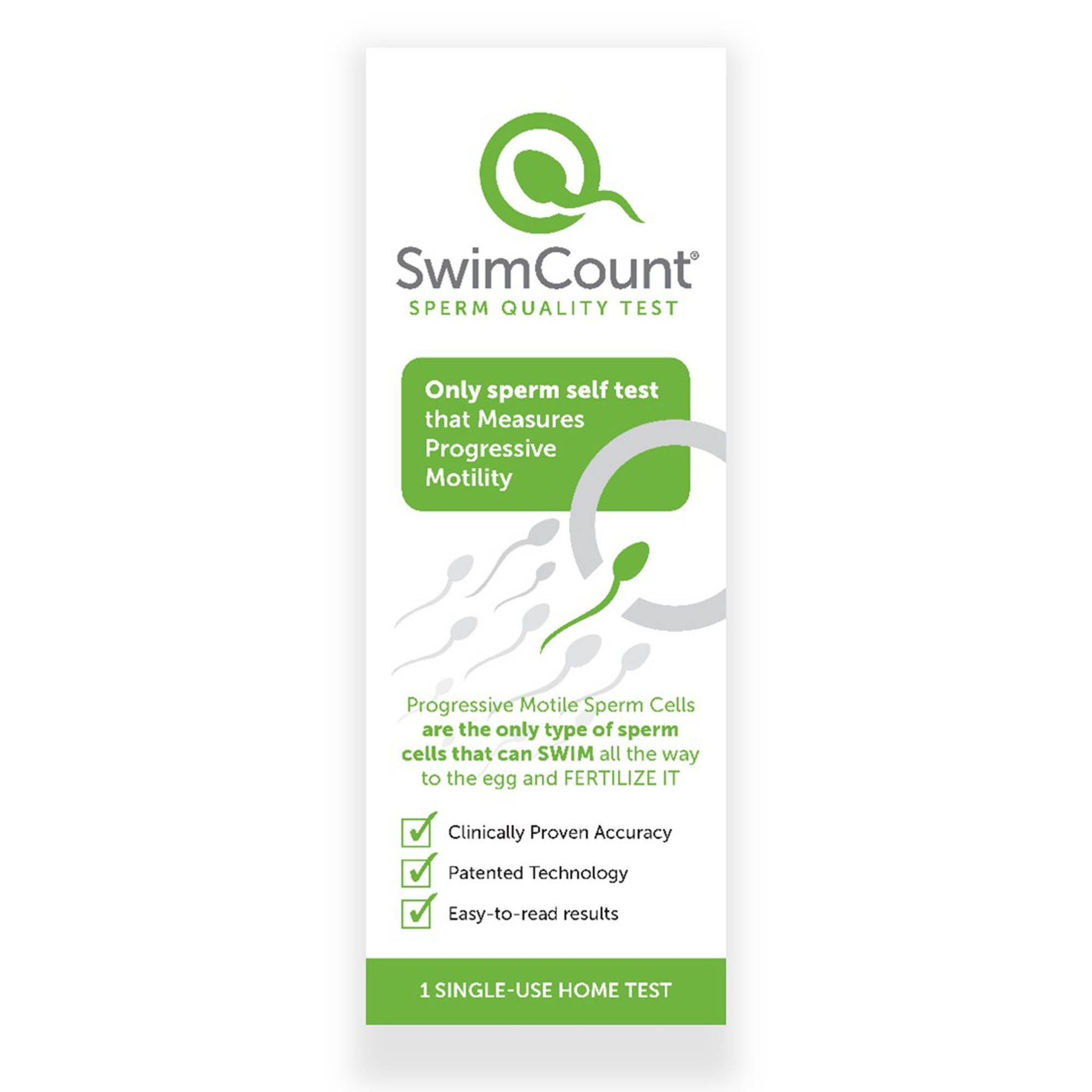 SwimCount® Sperm Quality Test, One Single-Use Home Test
