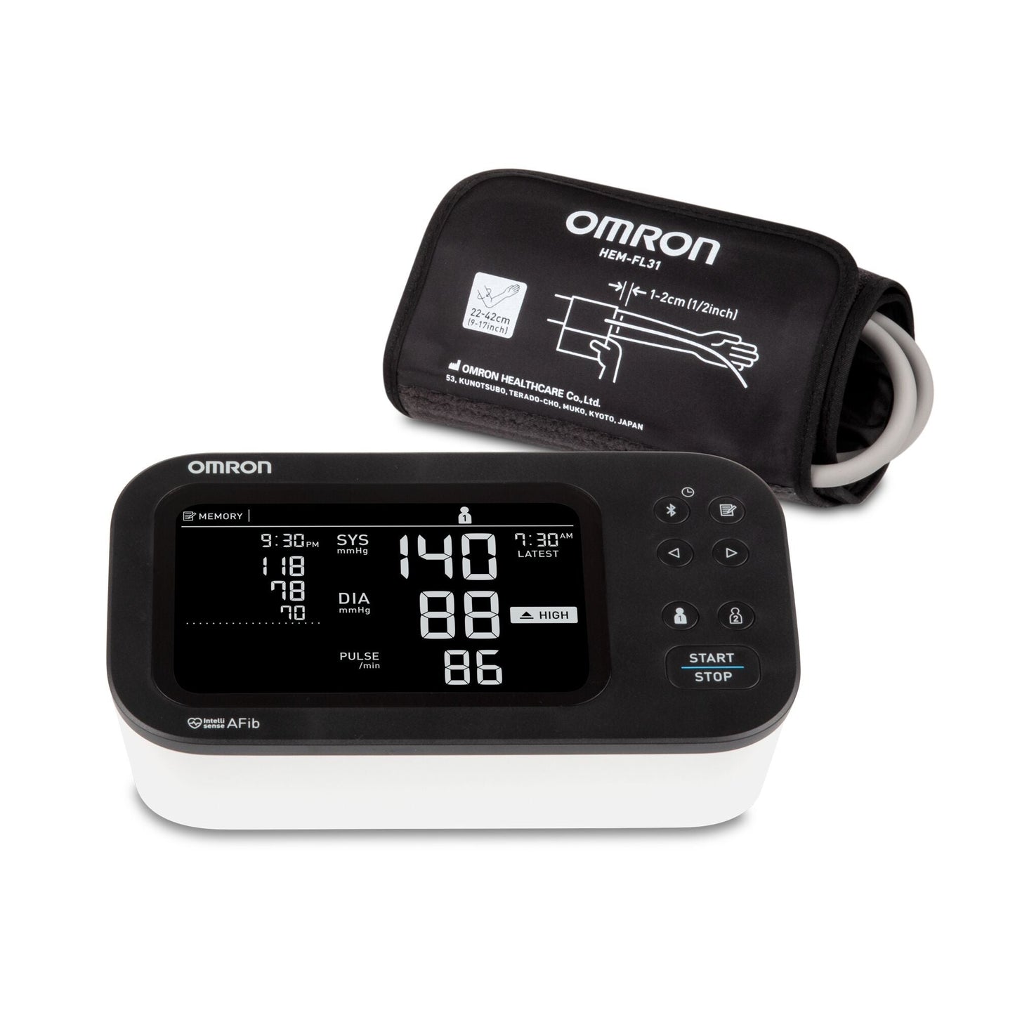 Omron 10 Series® Digital Blood Pressure Monitor with Bluetooth Connectivity
