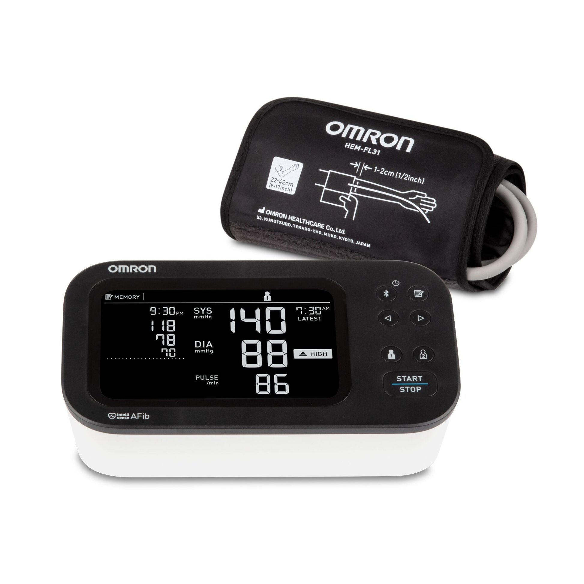 Omron 10 Series® Digital Blood Pressure Monitor with Bluetooth Connectivity