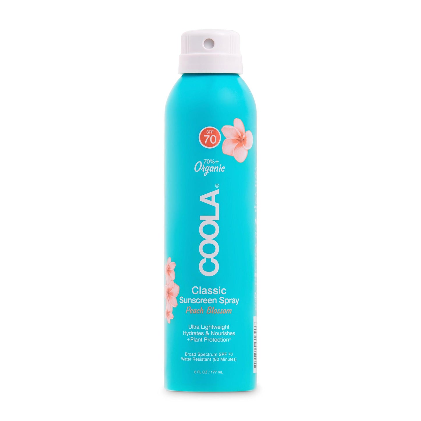 Coola® Clear Body Sunscreen Spray SPF 70 Peach Blossom Scent, Can