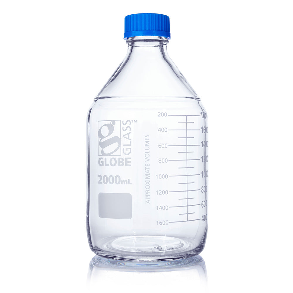Globe Glass™ Round Media Bottles, Clear