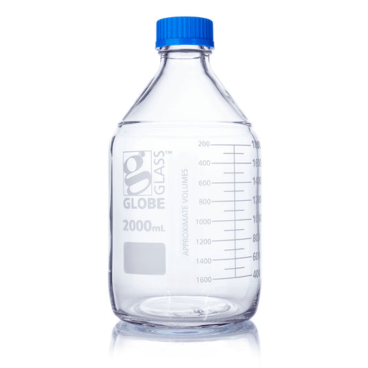 Globe Glass™ Round Media Bottles, Clear