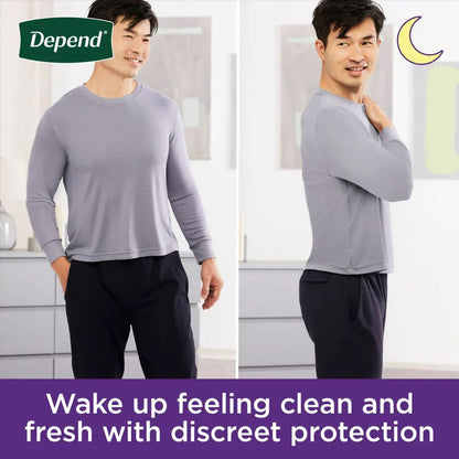 Depend® Night Defense® Absorbent Underwear for Men, Small/Medium