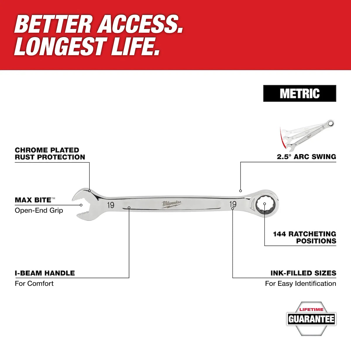 Milwaukee 6MM Ratcheting Combination Wrench 45-96-9306