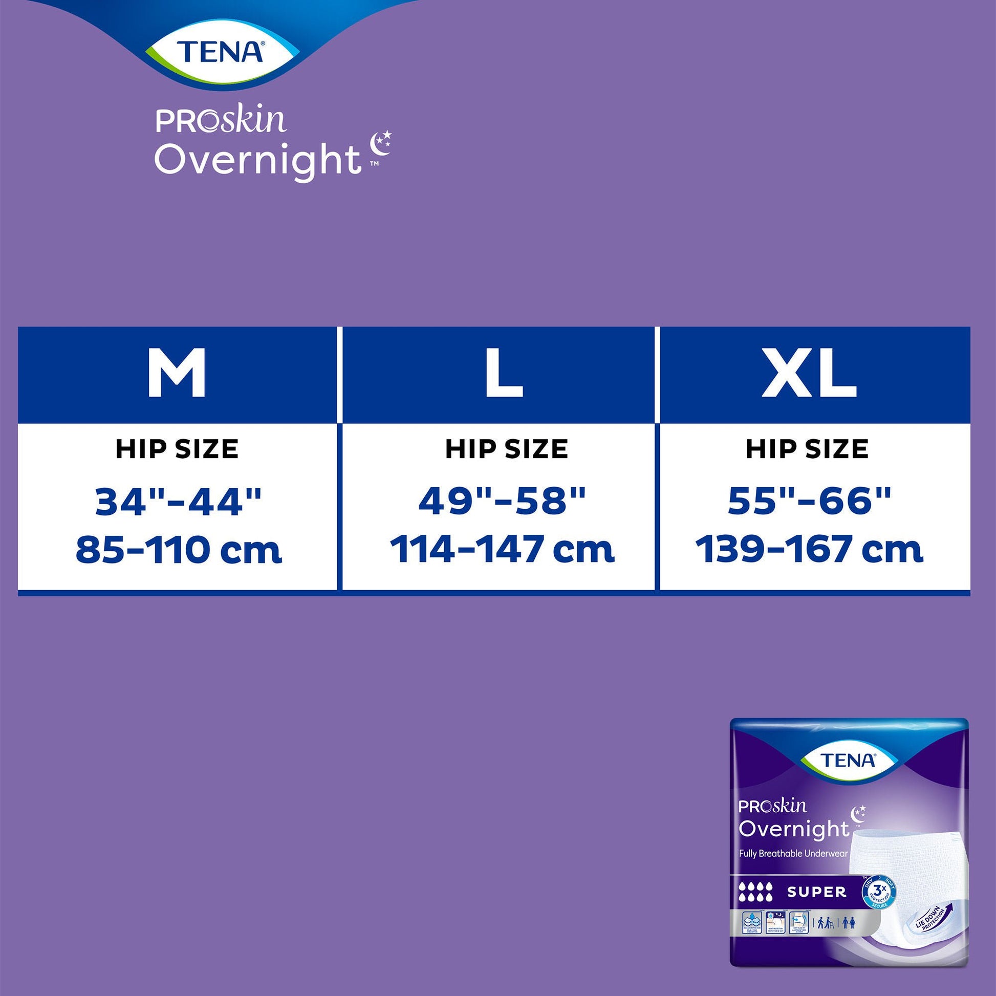 Tena® ProSkin Overnight™ Super Fully Breathable Underwear