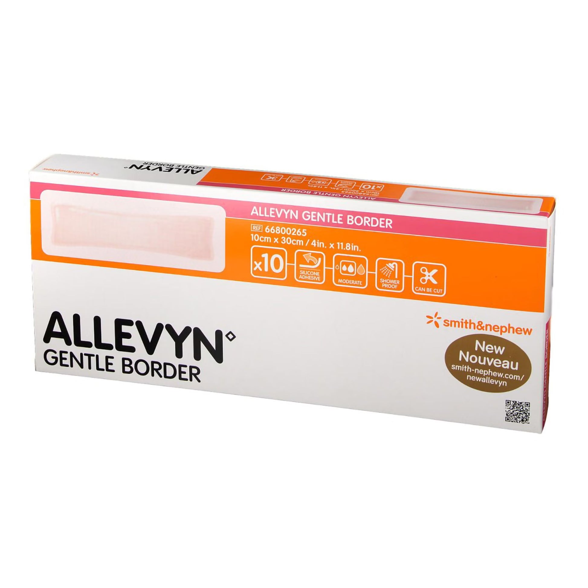 Allevyn Gentle Border Foam Dressing With Border Film Backing Silicone Gel Adhesive Rectangle