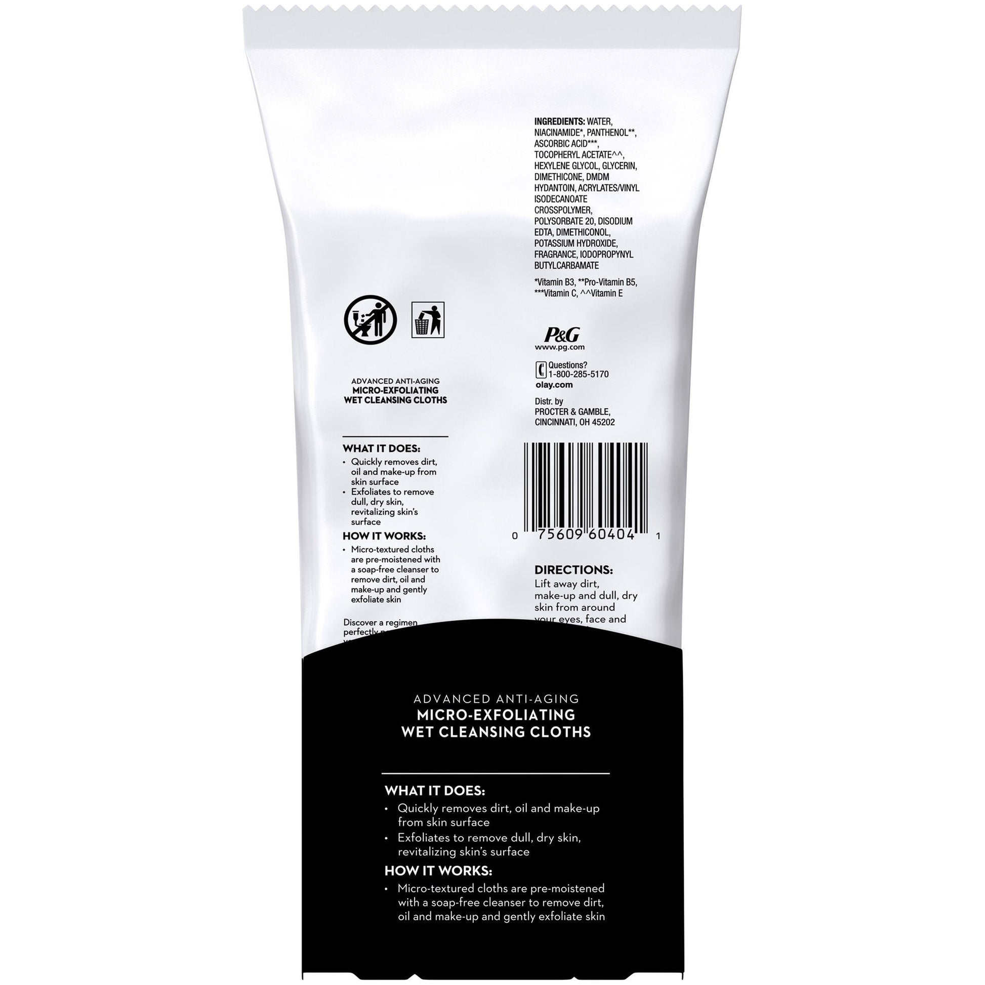 Olay Regenerist Facial Cleanser Wipe Soft Pack Scented