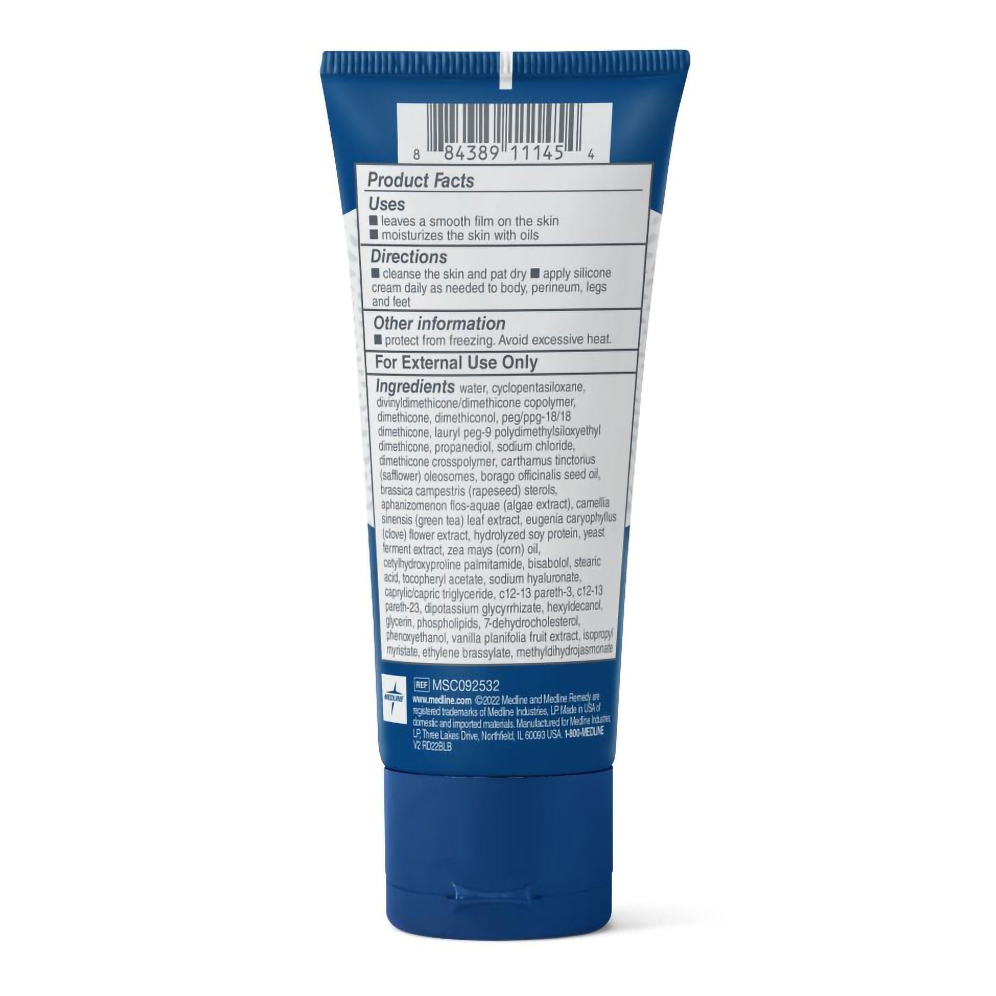 Medline Remedy Clinical Prevent Hand and Body Moisturizer Tube Vanilla Scent Cream CHG Compatible