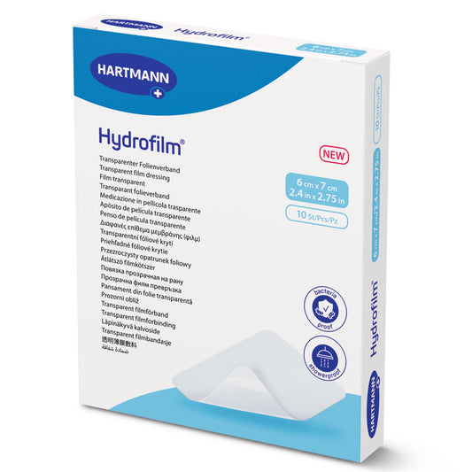 Hydrofilm Transparent Film Dressing 4 Tab Delivery Rectangle