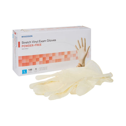 McKesson Stretch Vinyl Exam Gloves, Ivory