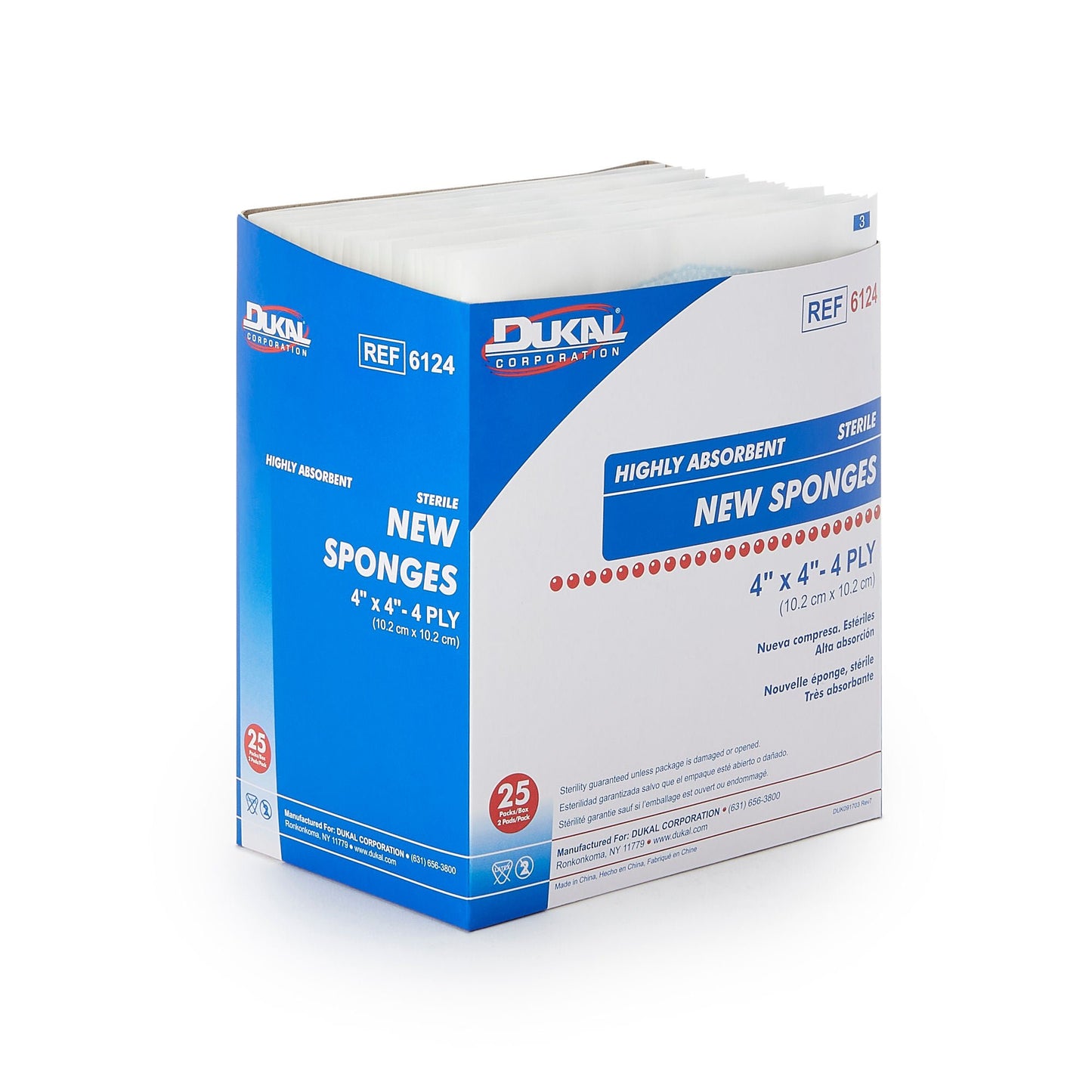 Dukal™ Sterile Nonwoven Sponge, 4-Ply