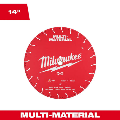 Milwaukee 14" Multi-Material Diamond Blade 49-93-9614 | Diamond Coated