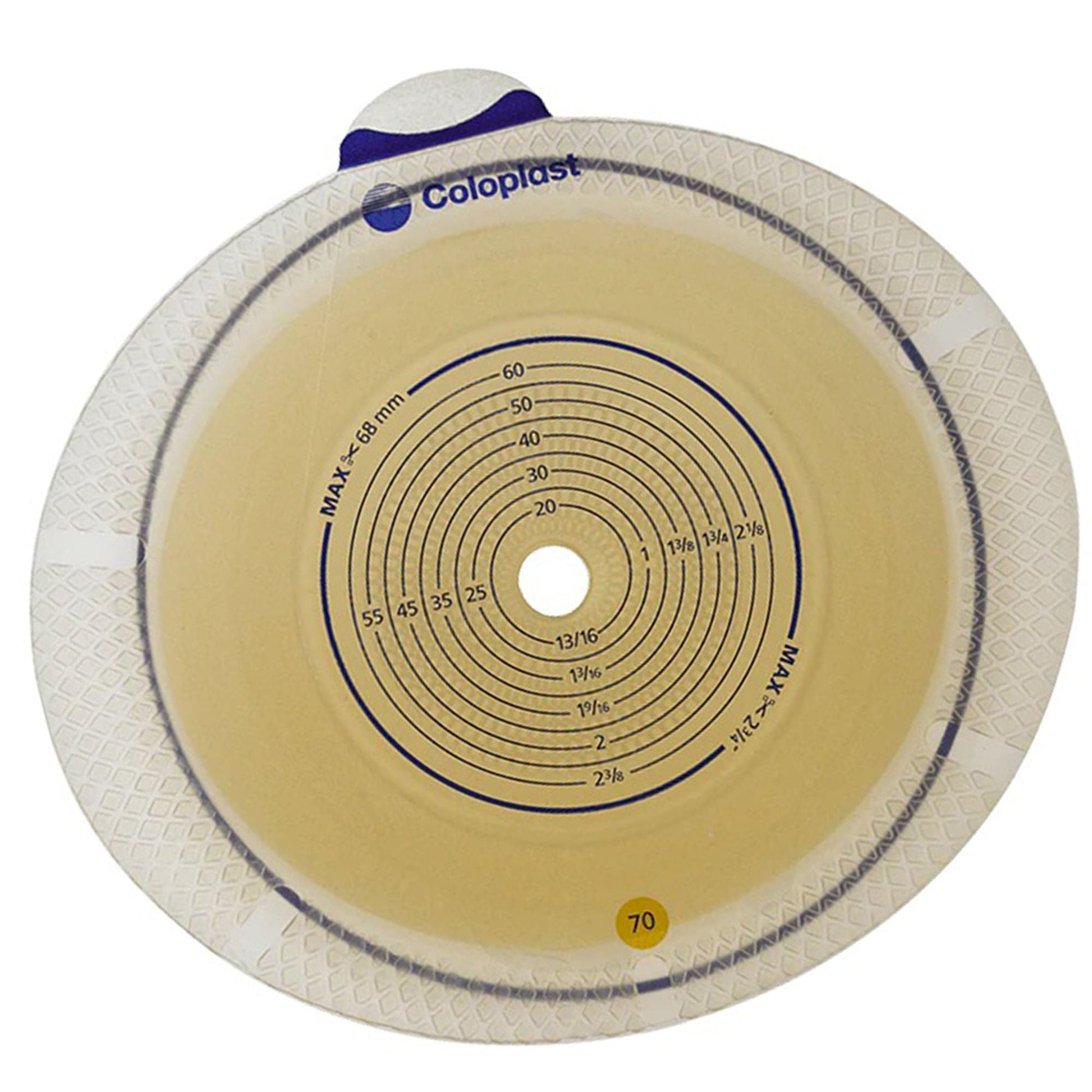 SenSura® Flex Flat Ostomy Barrier, Trim to fit Stoma Opening, Red