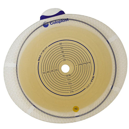 SenSura® Flex Flat Ostomy Barrier, Trim to fit Stoma Opening, Red