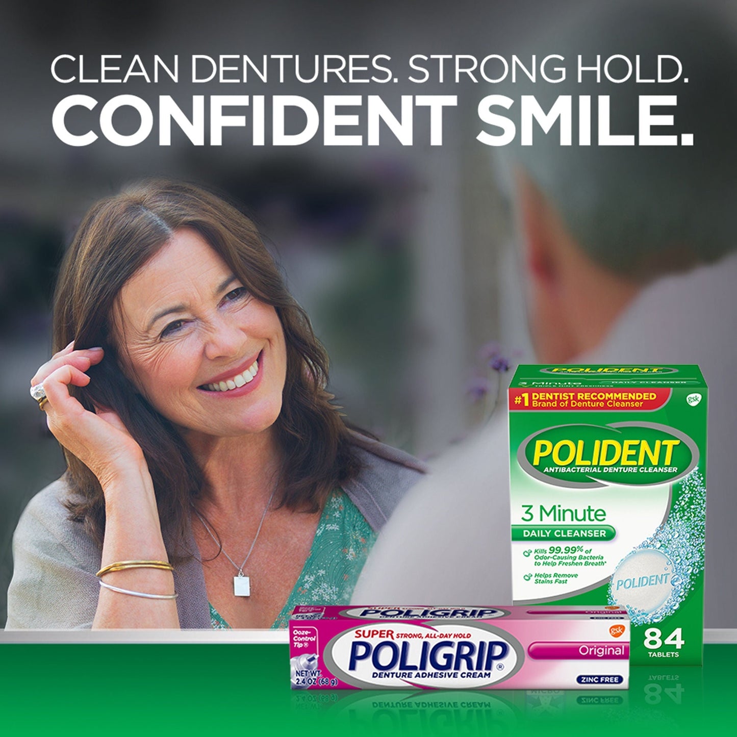 Super Poligrip® Original Denture Adhesive Cream, Tube